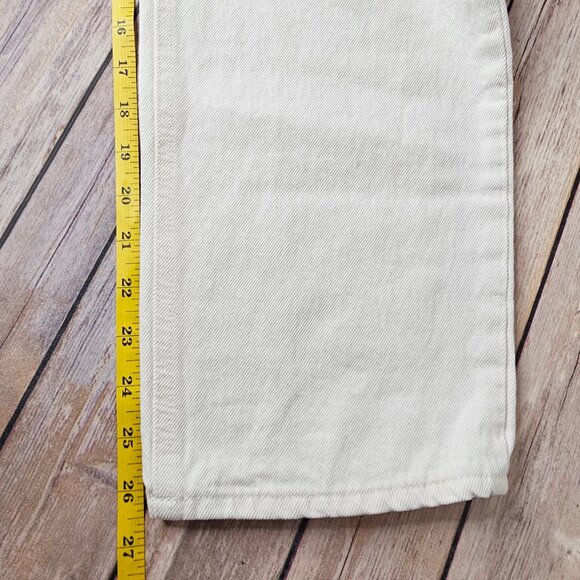 J.Crew High Rise 90s Classic Straight Carpenter Jean Cotton Organic Natural 29 - Picture 13 of 15